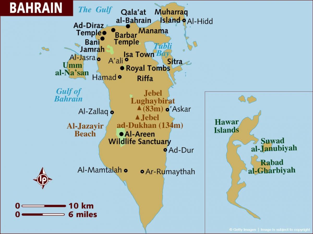 al Bahrajnu zemljevid