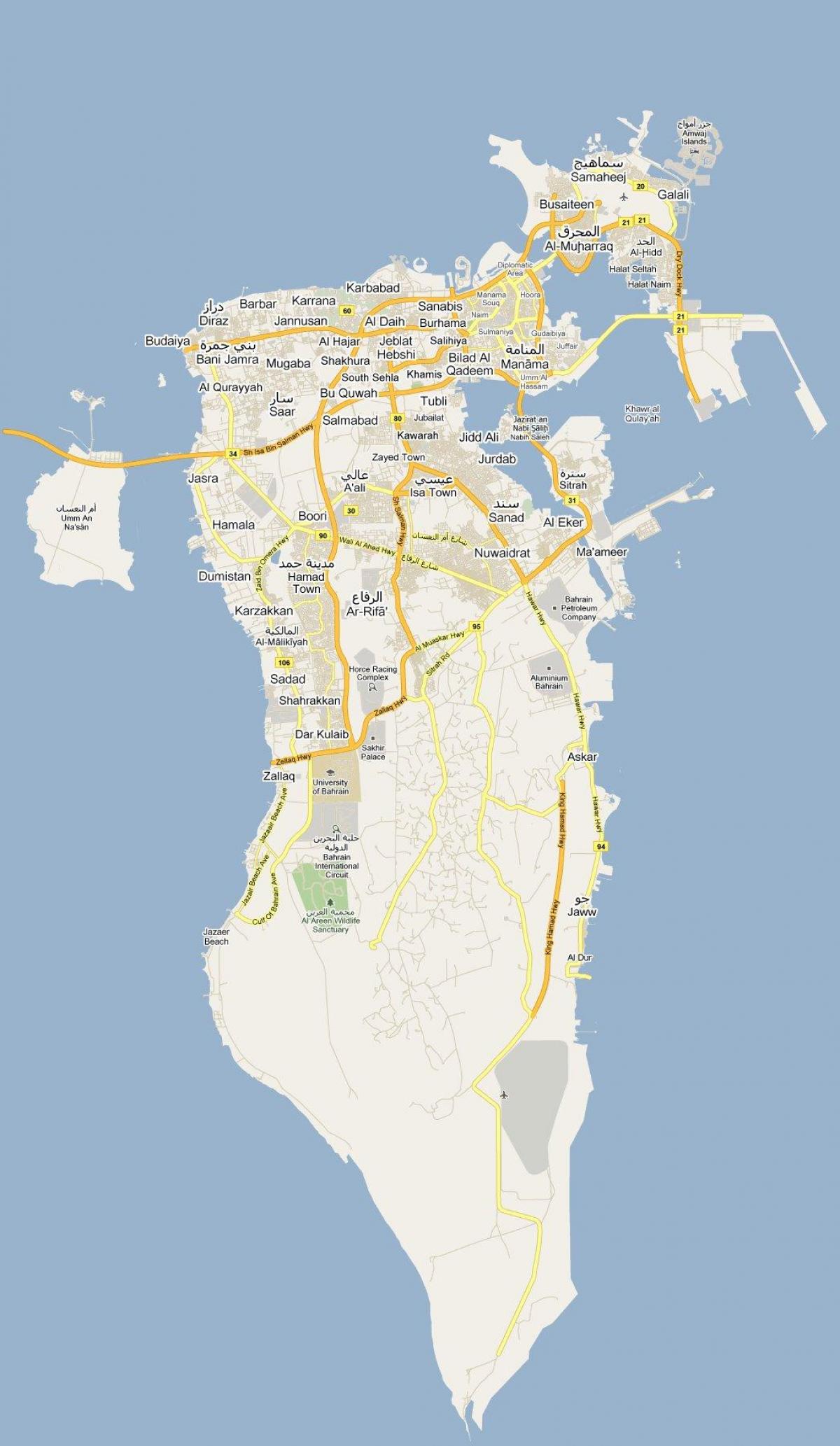 zemljevid ulici zemljevid Bahrajn