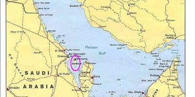 Zemljevid Bahrajnu otok 