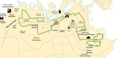 Zemljevid city center v Bahrainu